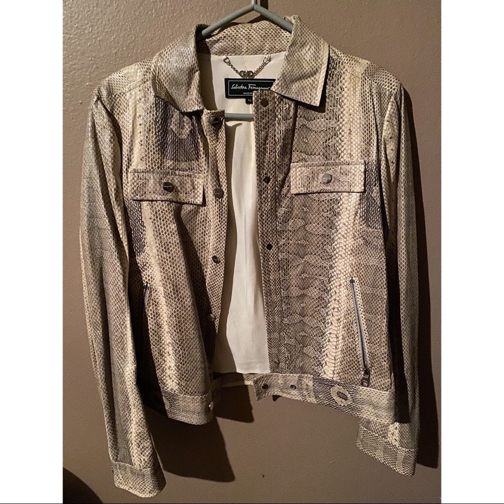 UNiSEX salvatore ferragamo snakeskin jacket🐍